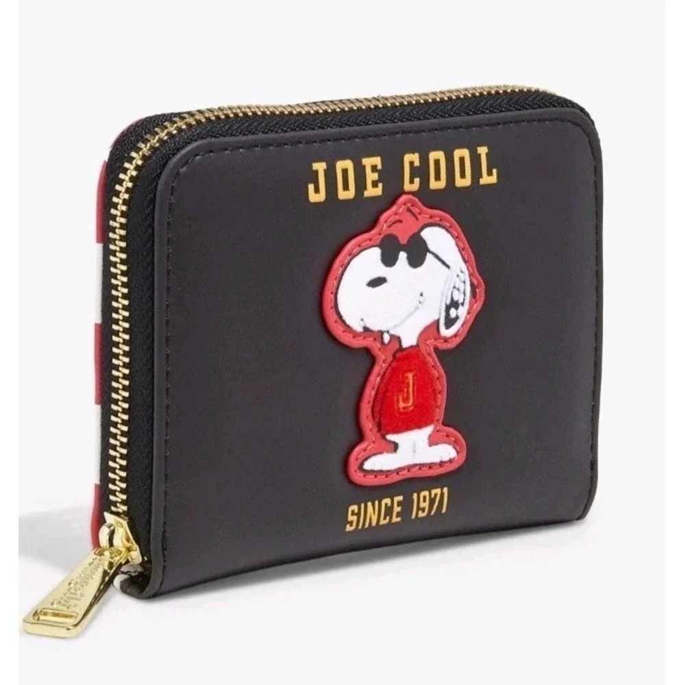 NWT Loungefly Peanuts Snoopy Joe Cool Sunglasses Checkered Backpack & WALLET Set